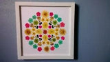 real pressed flower art mandala framed