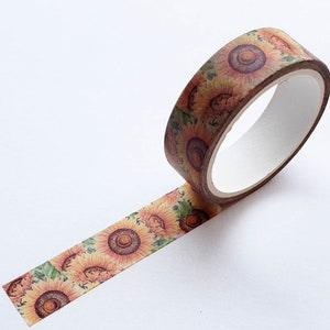 Washi Tape/ Craft Tape- Vintage Sunflowers