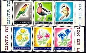 Romania 1973  Birds goose merops remiz Flowers Plants Nature Lily Gentian MNH/2