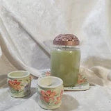 Yankee Candle Tiger Lily Themed Plate, 2 Tealight Hldrs & Rose Color Illuma Lid