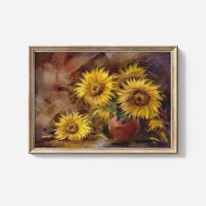 Wall Art Sunflowers Watercolor Painting Fine Art Print From Original Flowers Painting, Still Life Painting Fine Art Print, Living Room Decor