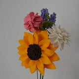 Felt Flower Bouquet including sunflower, dahlia, bloom, lavender and eucalyptus stems