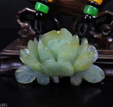 NEW LISTING100% Natural Hand-carved Jade Pendant Jadeite Necklace peony flower 157i