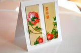New Set of 2 Beautiful Magnetic Bookmark Chinese Ancient Painting Peony Flower