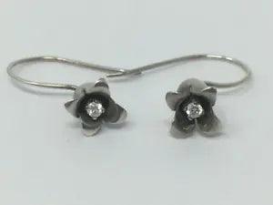 Sterling Lily Crystal Earrings Folklorico ART TO WEAR
