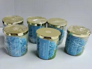 6 Pcs Adrienne vittadini Hydrangea Peony soy blend scented candles 12 oz each