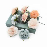 Artificial Flowers 8Cm 5Pcs Silk Peony Home Decor Christmas Wedding Bridal...