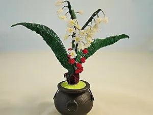 HANDMADE MINI LILY OF THE VALLEY PLANT IN CAULDRON MAGICAL PLANT COLLECTION AUS