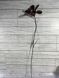 Yard Art Cahaba Lily Metal Bronze Looking Flower W/ Glass Ball 24???