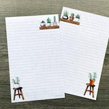 Double-sided letter writing sheets - Potted