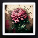 Carnation Flower Graffiti Art Framed Wall Art Poster Print Picture Large