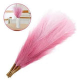 6 Pcs Artificial Reed Polyester Pompas Floral Dried Pampas Grass Decor Bouquet