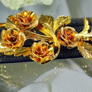 Vintage  Signed Coro Rose Boquet Brooch.
