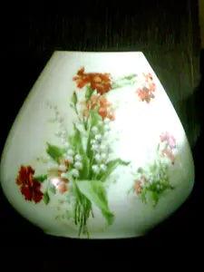 VINTAGE H & G HEINRICH  BAVARIA GERMANY PORCELAIN VASE Carnations Artist Signed