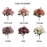 Artificial Silk Large Flowers Peony Bunch Wedding Home Outdoor Fake Flowes