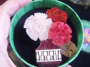 ERSTWILDER A YEAR IN BLOOM FLOWER OF THE GODS CARNATION RESIN BROOCH