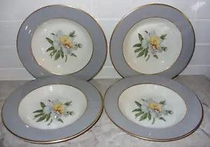 Princess Golden Peony Tru Tone 4 Soup Cereal Salad Bowls Very Good