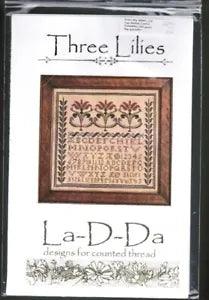 La-D-Da Lori Markovic 2018 THREE LILIES Counted Cross Stitch Pattern Chart New