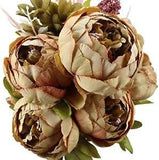 Fake Flowers Vintage Artificial Peony Silk Flowers Wedding Home Coffee