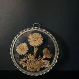 Vintage Lasting Impressions Dried Flowers Hanging Plaque Metal Frame
