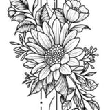 Sunflower Temporary Tattoo