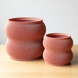Pink Planter Pot, 3D printed, Planter, Housewarming Gift, Housewarming, Plant Lover, D¡§?cor, Pot, Plants, Minimalist, Gift, Drainage, Groovy