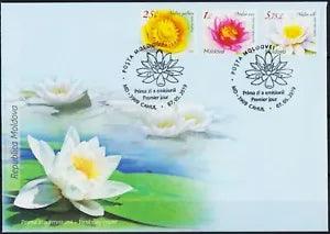 Moldova 2019 Water Lilies Lily Aquatic Plants Flowers Nature FDC