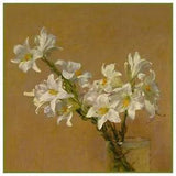 Lily Flower detail  by Henri Fantin-Latour Counted Cross Stitch Pattern