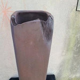 23-inch fully handmade square bonsai pot creative retro insect-eaten flower pot Yixing purple clay flower pot orchid pot pine bonsai pot