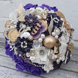 Musical wizard inspired Magical  bouquet, with hand crank music any colour, alternative, brooch bouquet, whimsical made to order 20 weeks