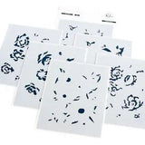 Pinkfresh Studio Stencils 4.25"x5.5" 6/Pkg-Peony Fantasy PF153722