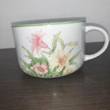 Soup Cups Unit of 1 Jade Lily Porcelain Shafford 1970 Japan Vntg 14 oz  Handle