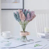 Lavender Bouquet Artificial Flowers Plants Dried Natural Home Wall Decor