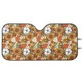 Hippie Floral Windshield Sun Shade, Boho Flowers Windshield Sunshade, Sunshade for Car, Sun Visor for Car Windshield, Front Window Cover
