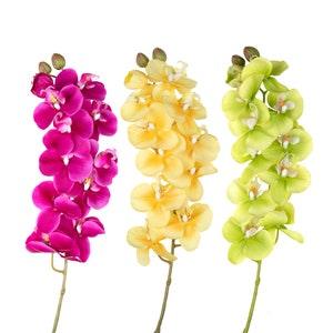Real Touch Faux Orchid Stem 29'' Tall, Artificial Orchid Flower, 3D Printing Butterfly Orchids Arrangement, Centerpieces, Table Decoration