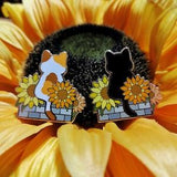 Sunflower Cats Enamel Pins