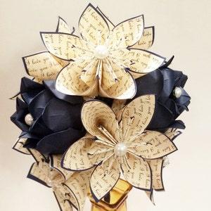 Paper Flowers & Roses Love Dozen- First Anniversary gift, wedding bouquet,made to order,one of a kind origami, perfect for her, bouquet,love