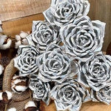 Deluxe 10 Metal Rose Bouquet for Aluminum / Tin 10 Ten Year 10th Anniversary Gift for Her