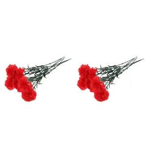 14 Branches Simulation Bouquet Artificial Carnation Silk Flower Fabric