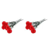 14 Branches Simulation Bouquet Artificial Carnation Silk Flower Fabric
