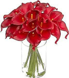 New Listing 20 Pcs Lily Artificial Flower Arrangements with Vase, Calla Lily Artificial