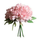 5pcs Big White Silk Artificial Peony Bouquet Flowers Wedding Home Table...