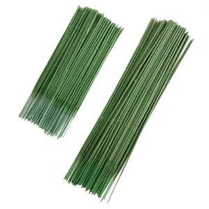 100 Pcs Green Florist Wires Dried Flower Stems Wooden Picks Suite