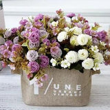 Real Touch Artificial Silk Fake Lilac Carnation Flower for Home Wedding Decorat