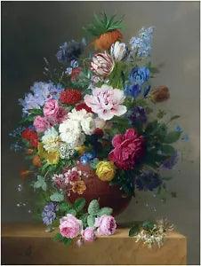 Flowers Peonies Tulips A. Bloemers Tile Mural Kitchen Backsplash Marble Ceramic
