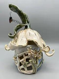 Blue Sky Clayworks Heather Goldminc Fairy Blossom White Lily House Fairy Light