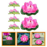 6 Pcs lily pad Floating Pond Plants Lily Pads Lake Flowers Fish Tank Faux
