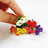 Dollhouse Miniature Calla Lily Flowers Fairy Garden Accessories DIY Set 6 Pcs