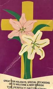 EASTER CROSS CALLA LILY FLOWER GARDEN JESUS SPRING APPLIQUE LARGE YARD FLAG NEW