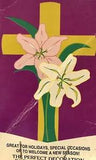 EASTER CROSS CALLA LILY FLOWER GARDEN JESUS SPRING APPLIQUE LARGE YARD FLAG NEW